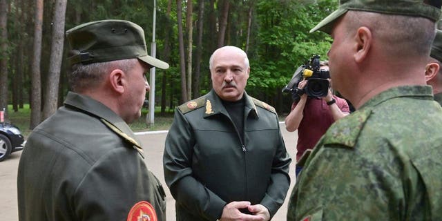 Lukashenko speaks to Central Command Post of the Air Force and Air Defense Forces