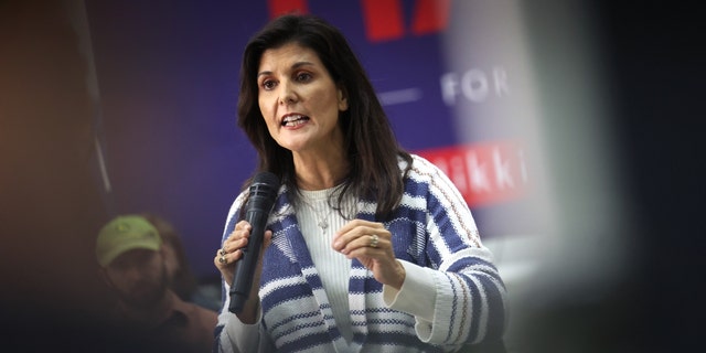 Former UN Ambassador Nikki Haley holds a town hall