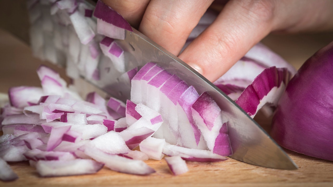 Chopping onions