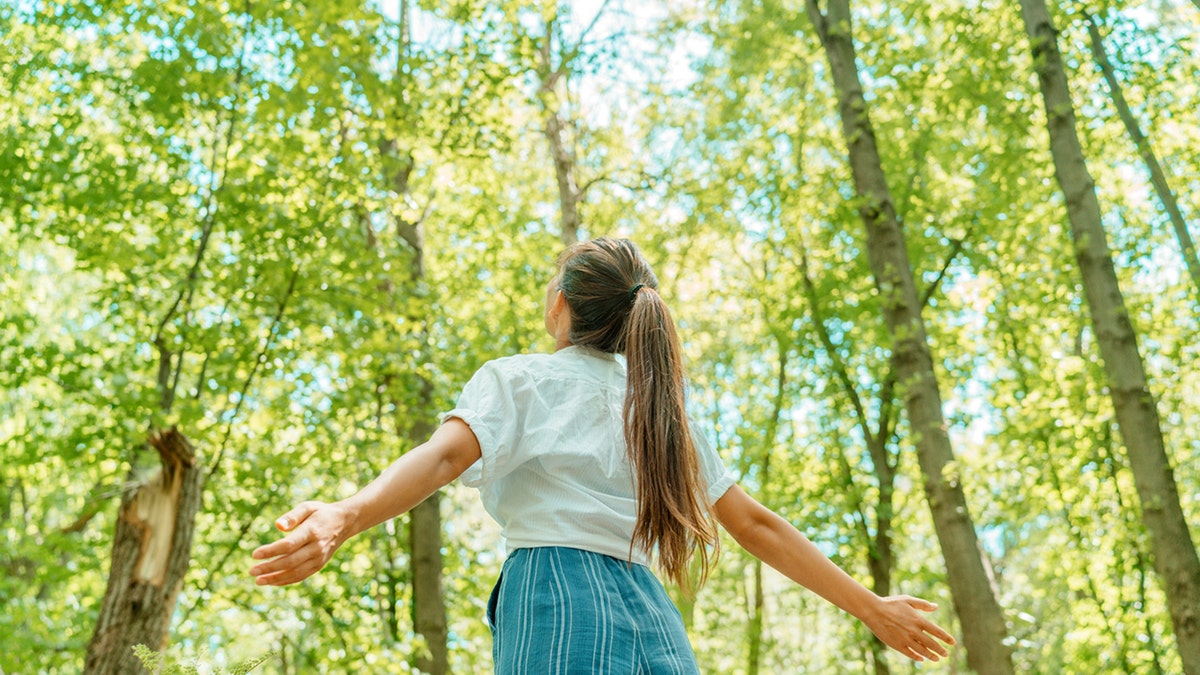 woman in nature