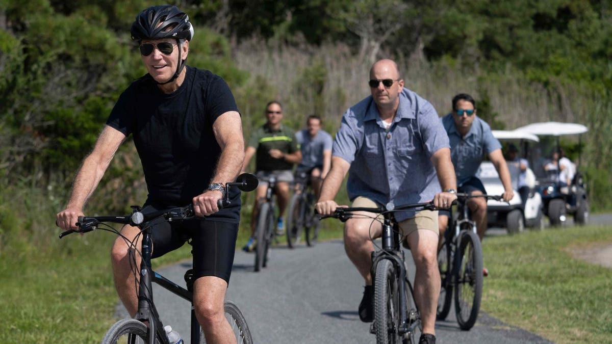 US Secret Service follows behind US President Joe Biden