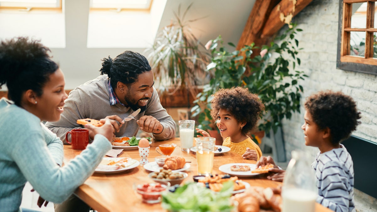 Family eating together