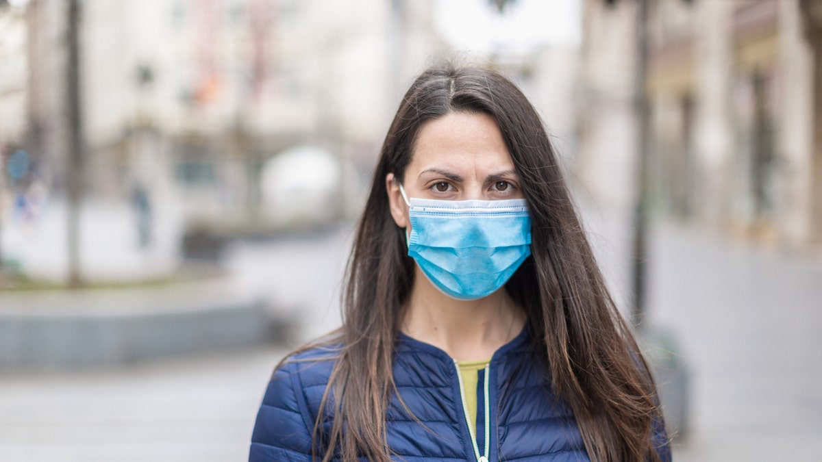 Woman in mask