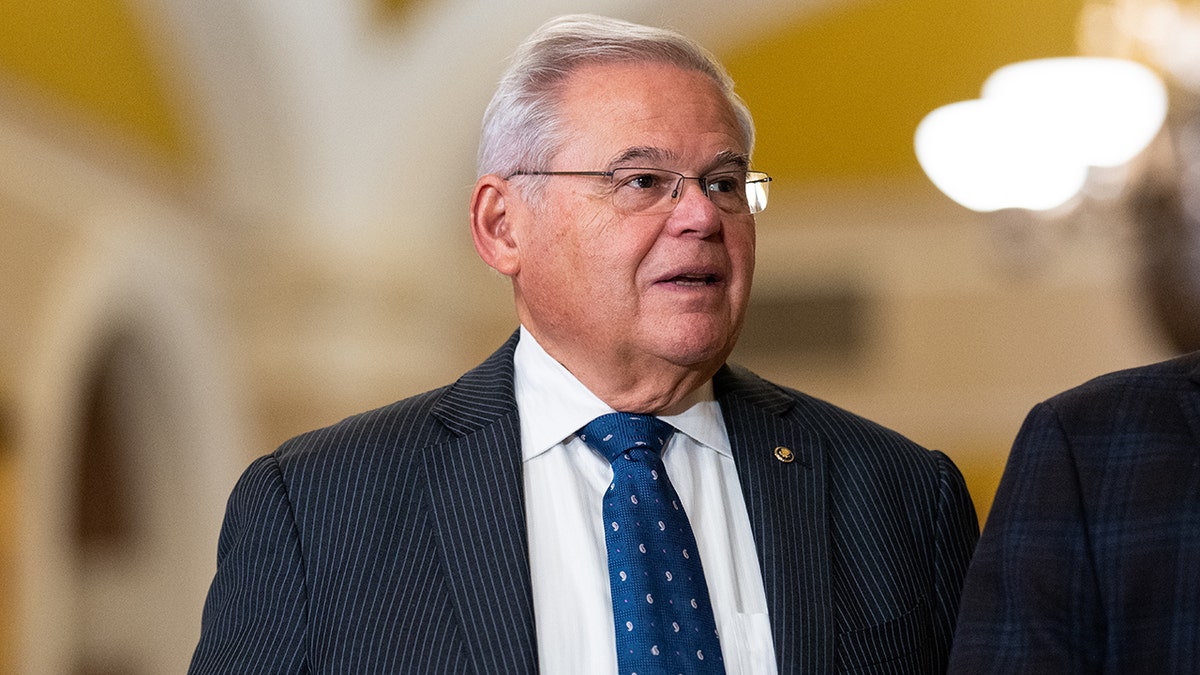 Sen. Bob Menendez seen at the US Capitol