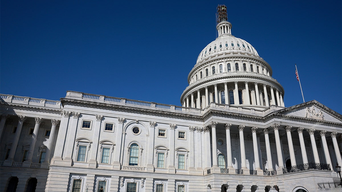 Exterior view of the Capitol Building.