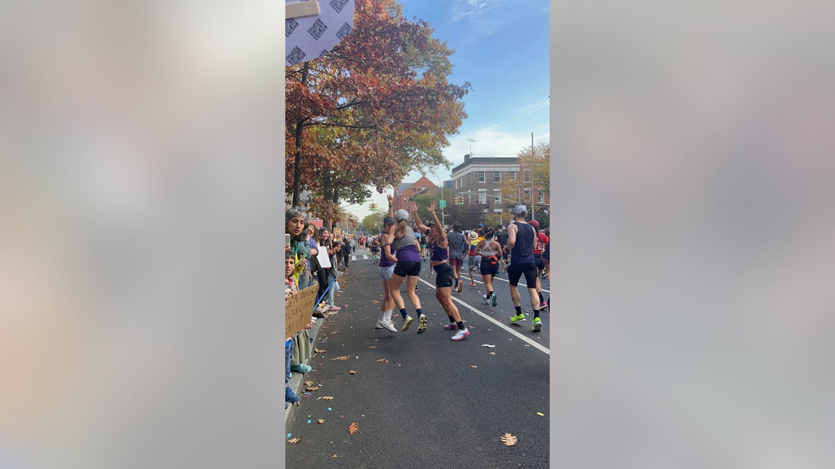 Friends running NYC Marathon