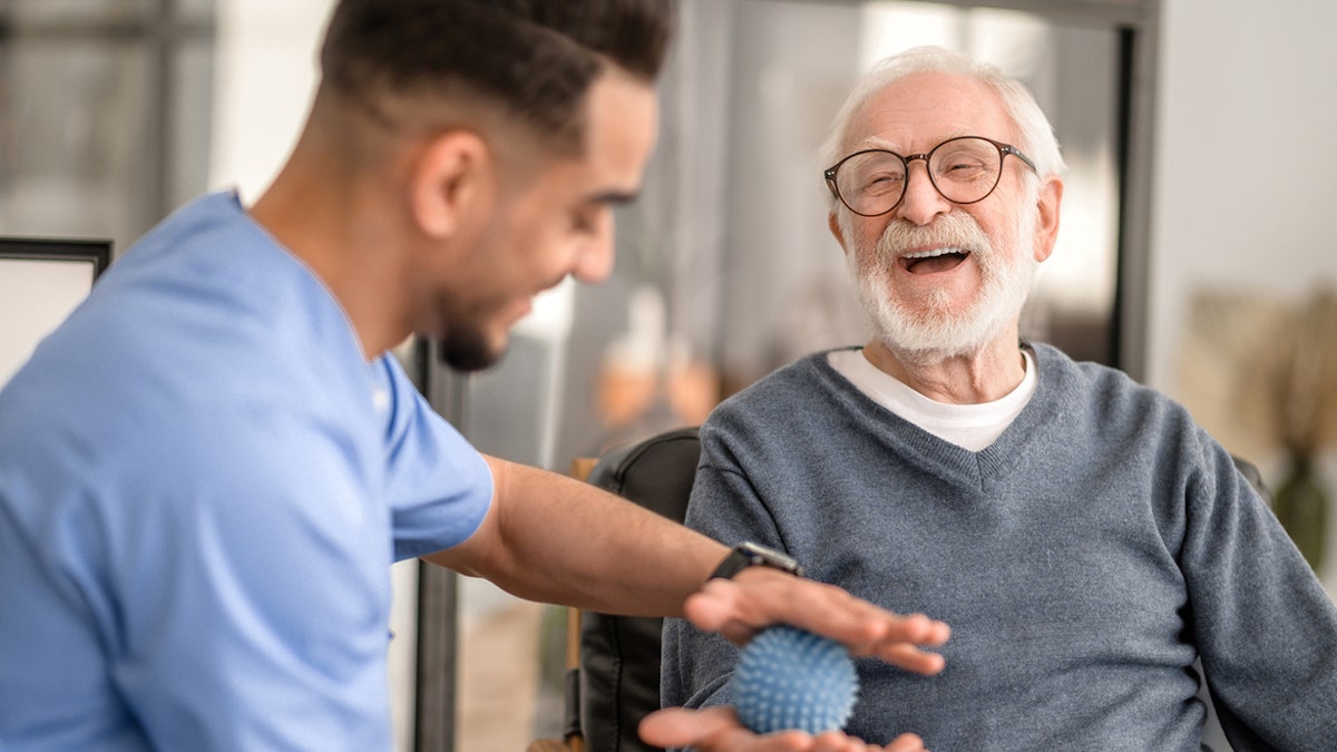 Nurse with older man