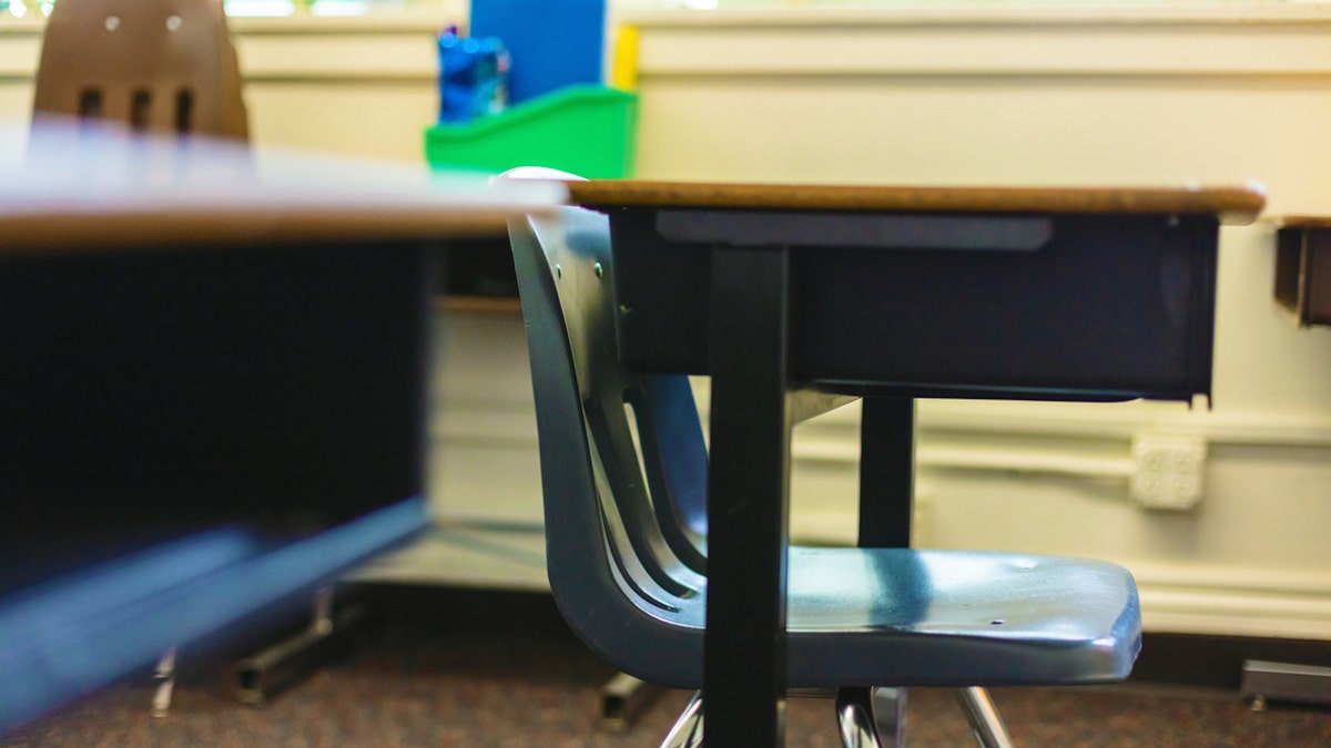 Empty school chair