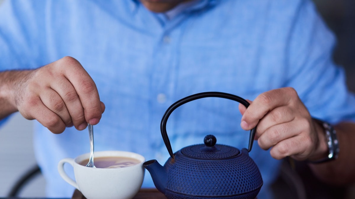 Man drinking tea