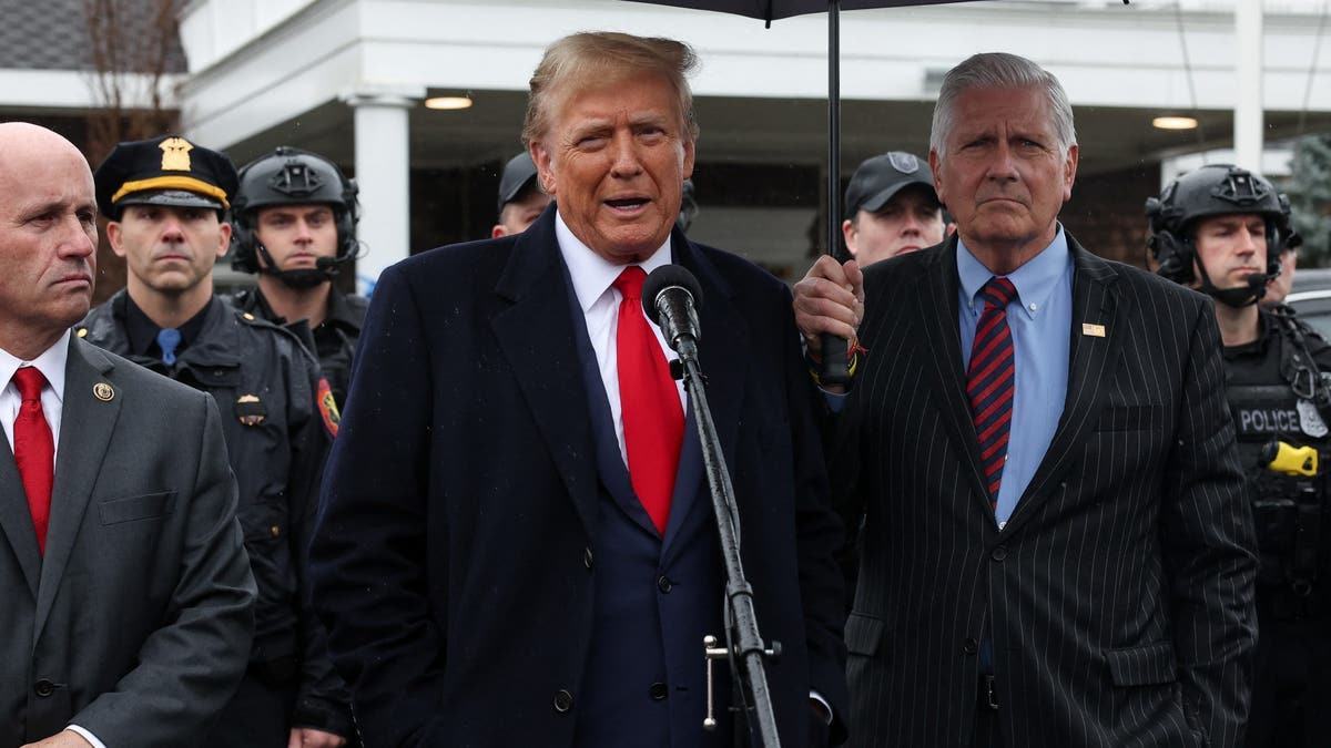 Trump at wake of fallen police officer