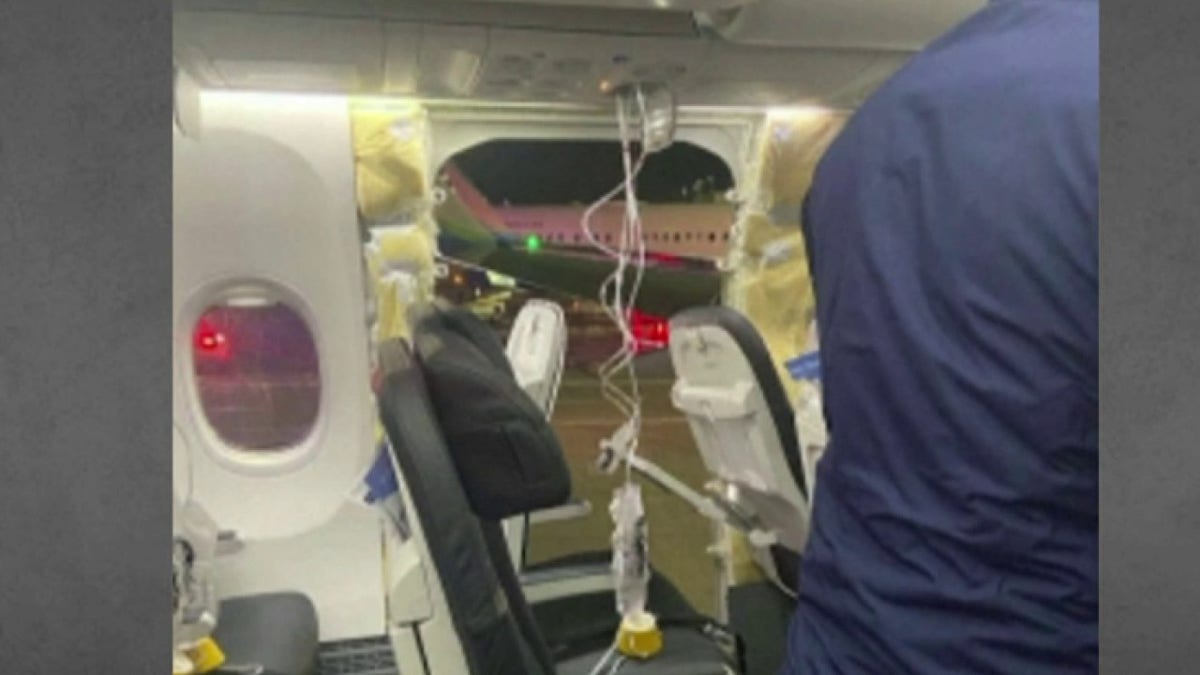 A door missing on an aircraft