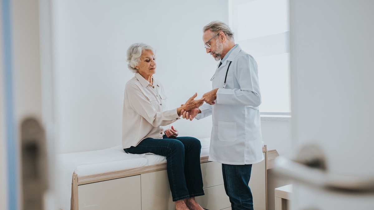 Woman at doctor