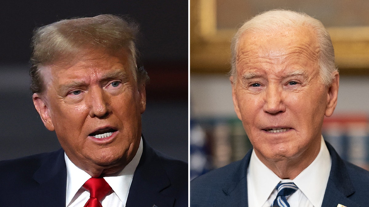 Trump and Biden split