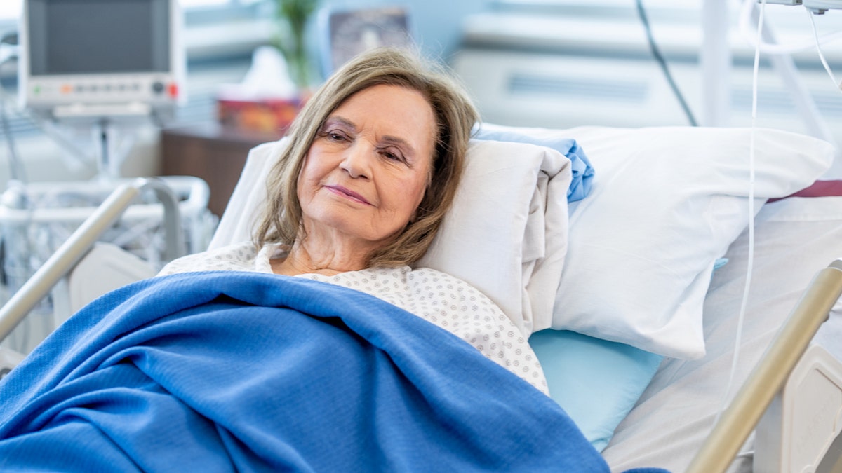 Woman in hospital